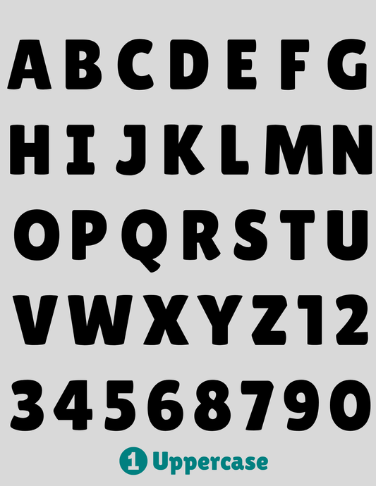 Cardstock Alphabet 10 Pieces