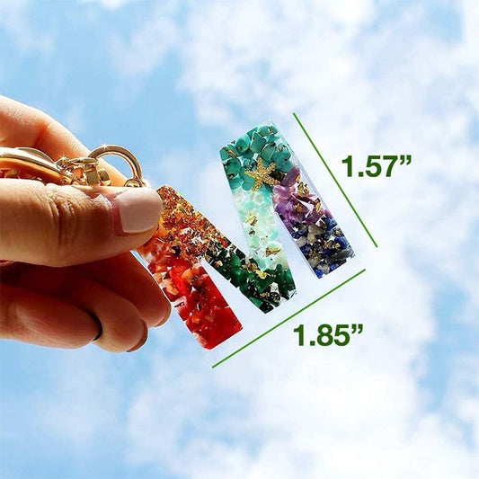 Customize Alphabet Resin Keychain