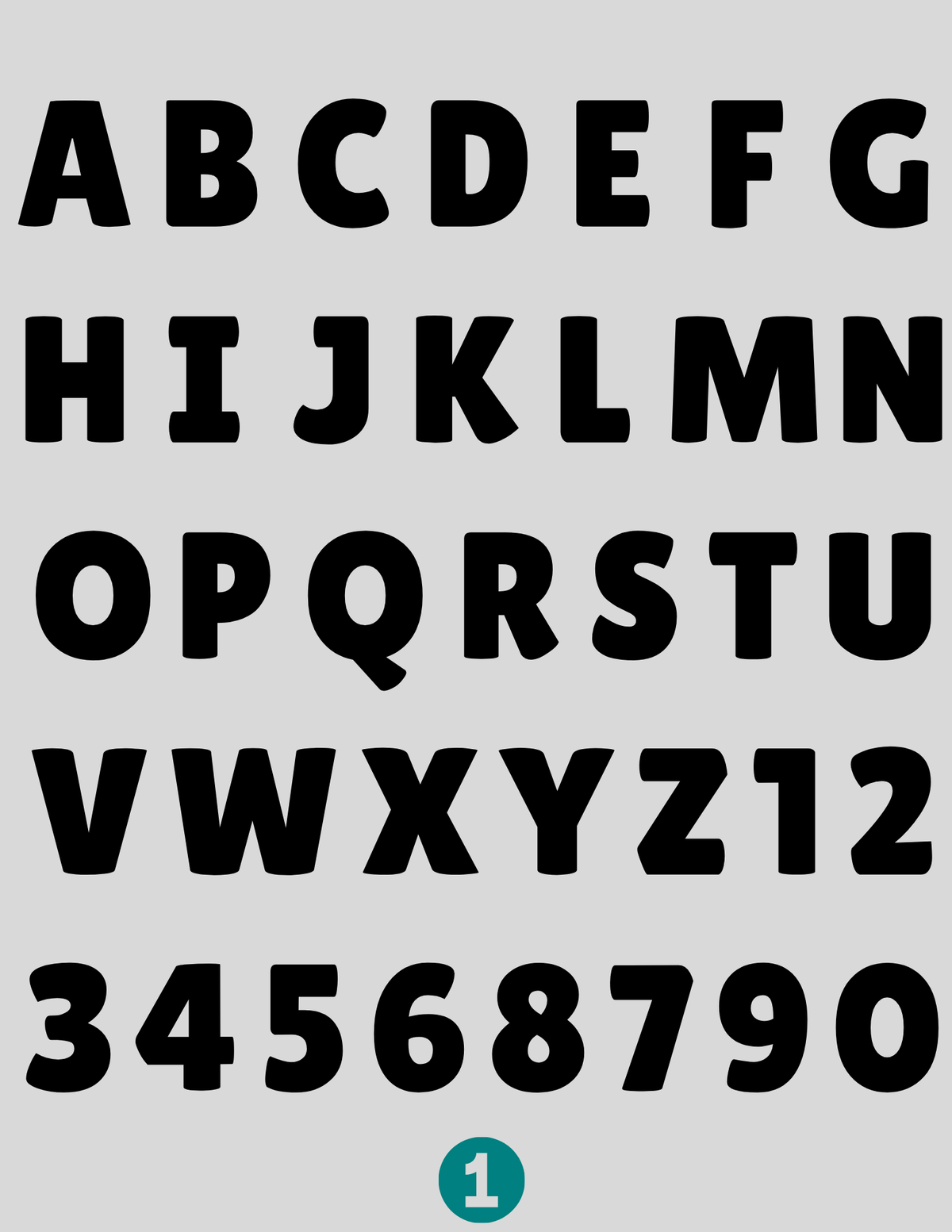 Cardstock Alphabet 10 Pieces
