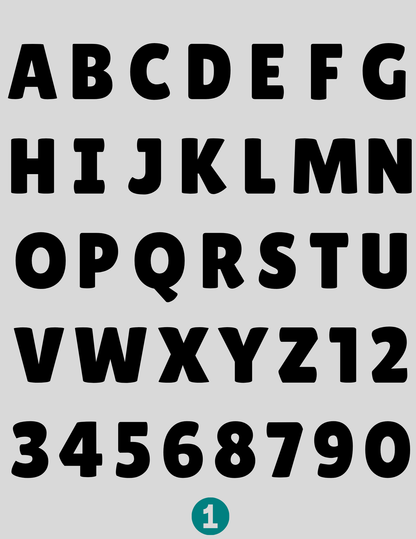 Cardstock Alphabet 10 Pieces