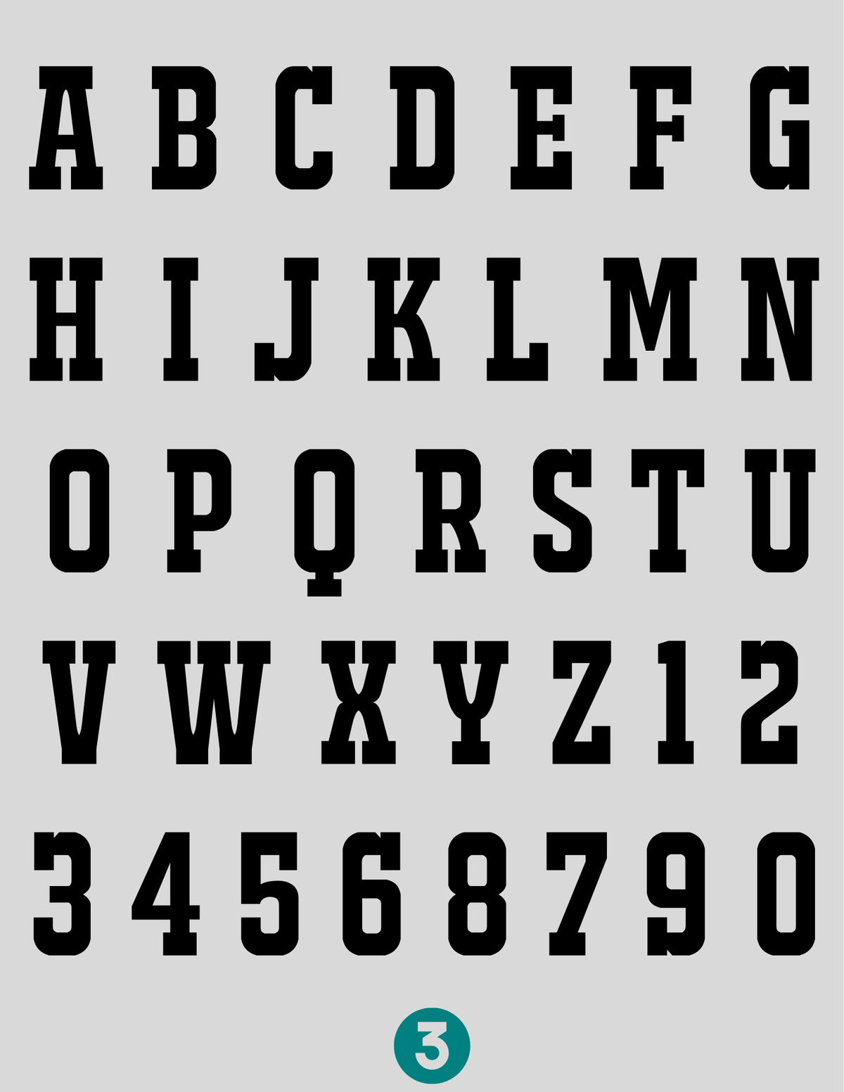 Cardstock Alphabet 10 Pieces