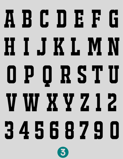 Cardstock Alphabet 10 Pieces