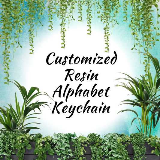 Customize Resin Alphabet Keychain